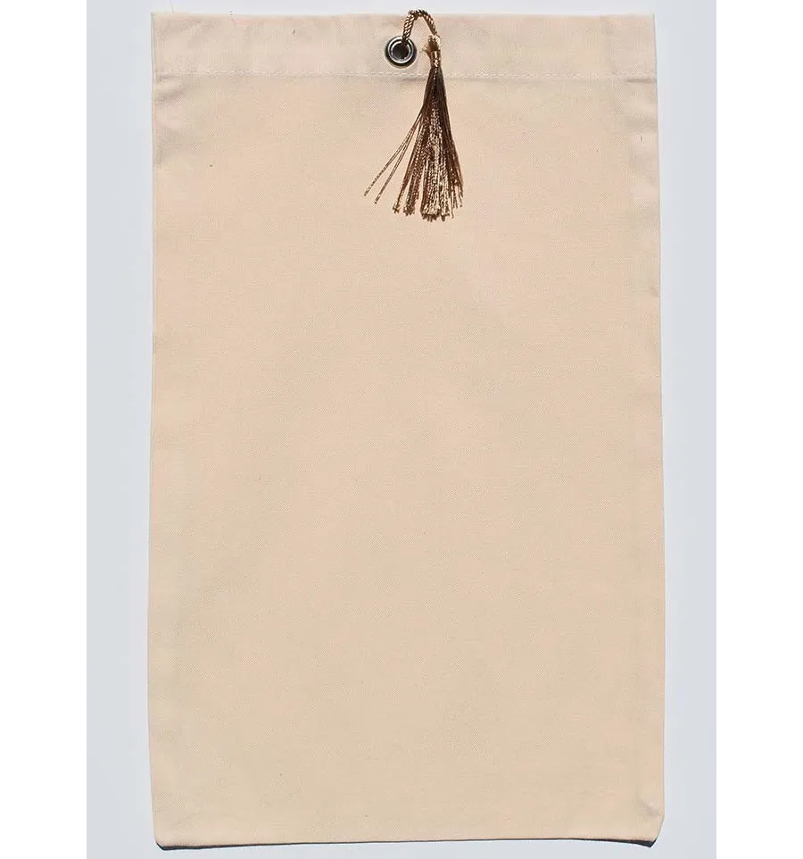 Bolsa de playa beige claro nudo de pompones chamois Fouta Tunisia - 1