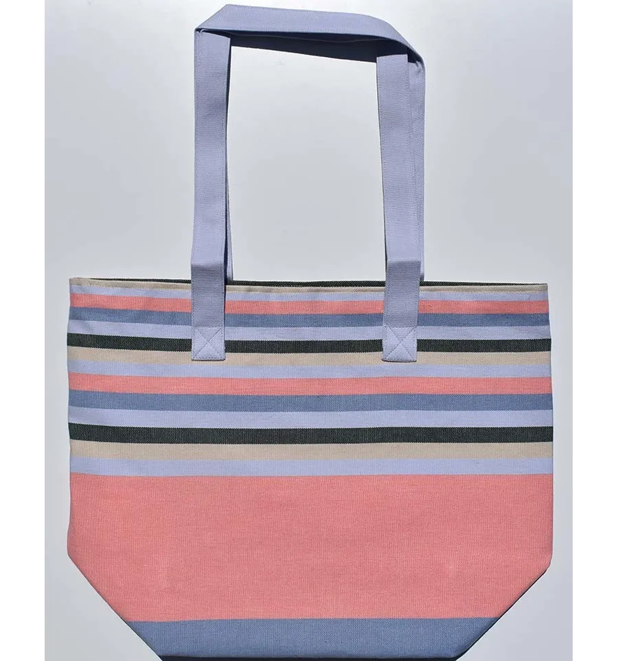 Bolsa de playa 5 colores rosa claro, beige, verde bosque, azul guéde y verde oscuro Fouta Tunisia - 1