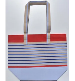 Bolso de playa azul pálido, rojo, gris, azul klein y azul aciano Fouta Tunisia - 1