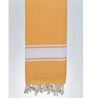 Toalla de playa grande amarillo mostaza 1.90m*2m Fouta Tunisia - 1