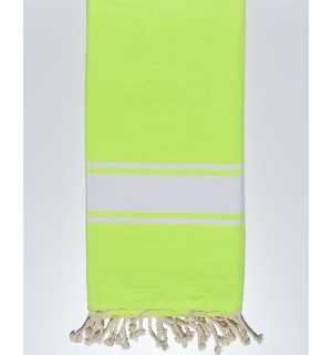 Toalla de playa gigante amarillo verde neón 2m*2m Fouta Tunisia - 1