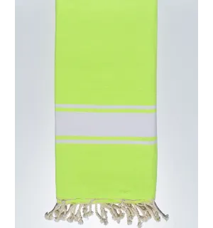 Toalla de playa gigante amarillo verde neón 2m*2m Fouta Tunisia - 1