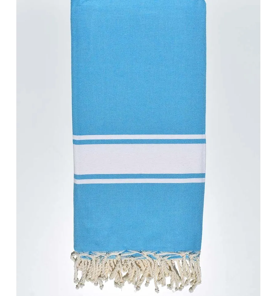 Toalla de playa grande azul cian 2m * 2m Fouta Tunisia - 1