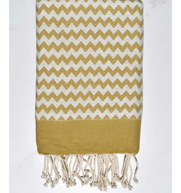 Toalla de playa zigzag buff Fouta Tunisia - 1