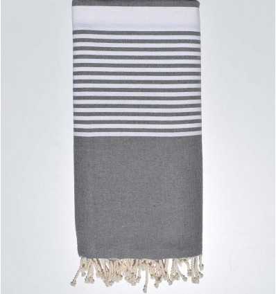 Fouta gigante bis gris con rayas Fouta Tunisia - 1