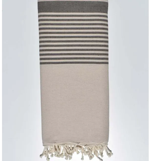 Fouta gigante greige y taupe  - 1