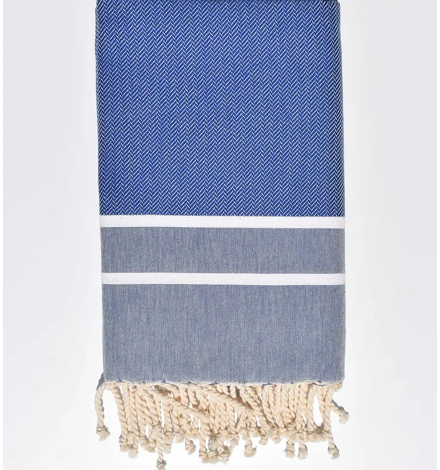 Fouta Chevron Azul Fouta Tunisia - 1