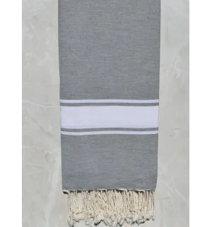 Grande Fouta gris acero 1.90m*2m Fouta Tunisia - 1