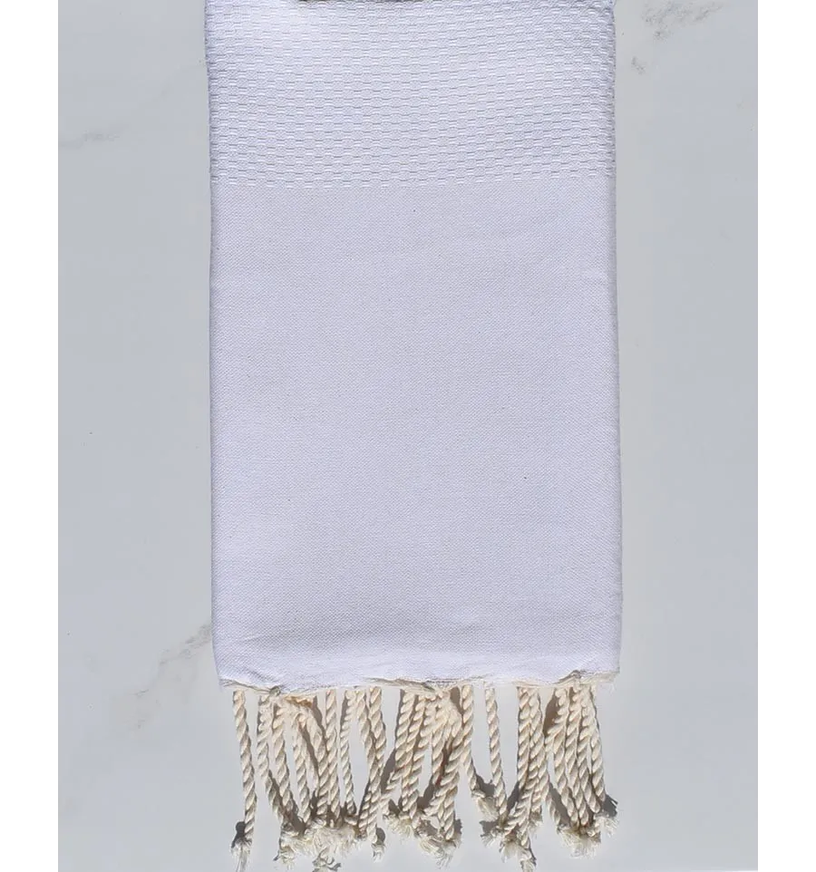 Fouta nido de abeja unido blanco-crema Fouta Tunisia - 1