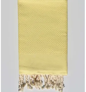 Fouta nido de abeja unido amarillo claro. Fouta Tunisia - 1