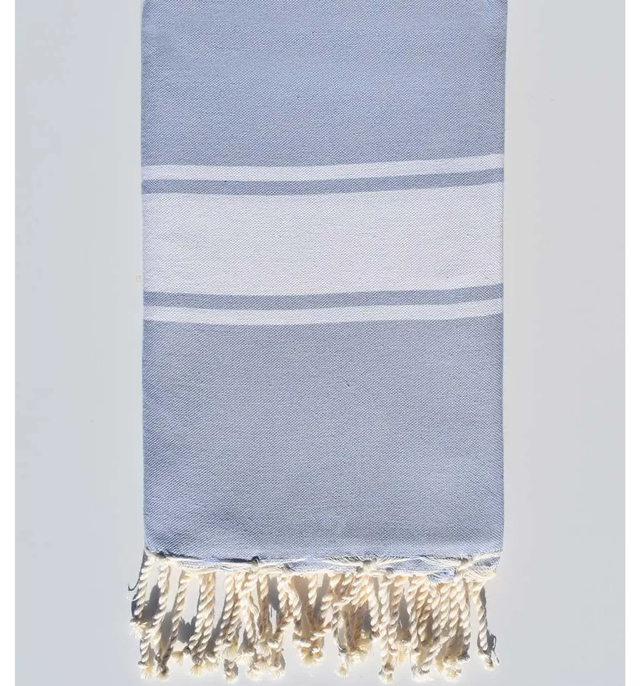 Toalla de playa Alice blue tejido plato Fouta Tunisia - 1