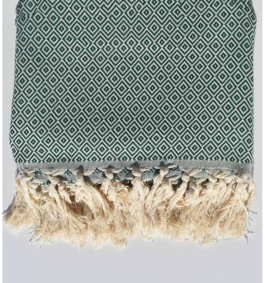 Plaid Verde botella 1.6m*2.5m Fouta Tunisia - 1