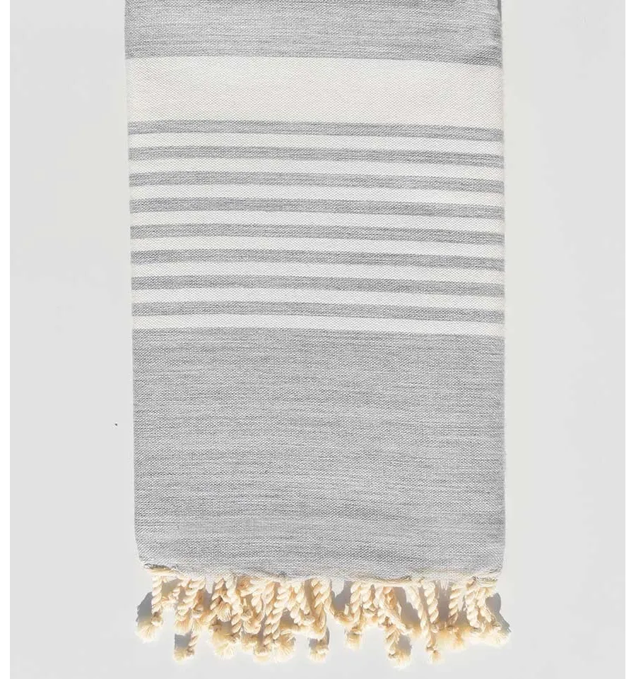 Toalla de playa arturo gris claro Fouta Tunisia - 1