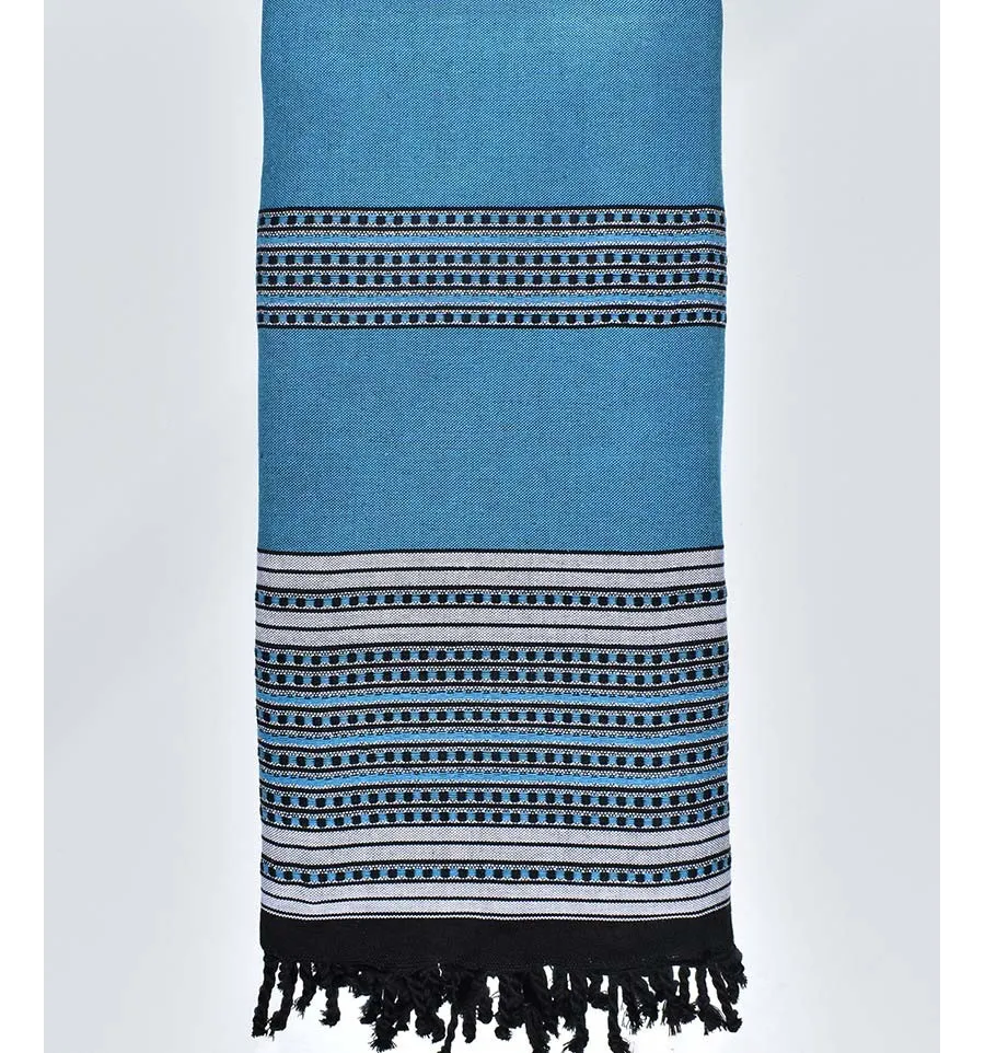 Fouta gigante Arabesco azul francés Fouta Tunisia - 1