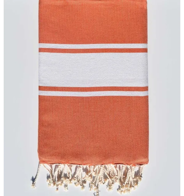 Toalla de playa naranja quemado Fouta Tunisia - 1