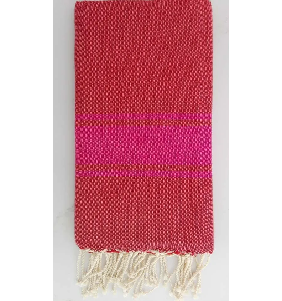 fouta plate rouge anglais 