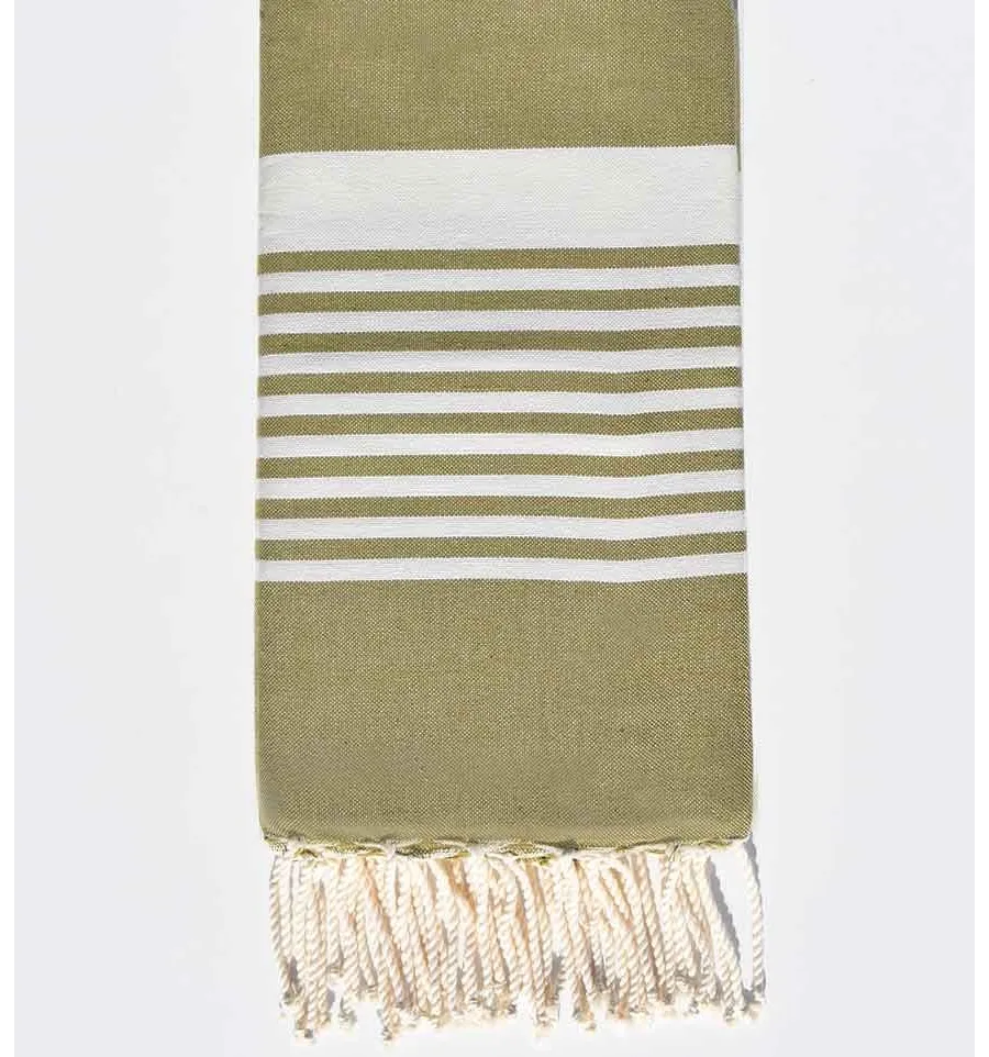 Toalla de playa arthur khaki green Fouta Tunisia - 1