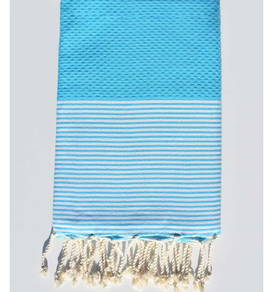 Toalla de playa nido de abeja UCLA blue Fouta Tunisia - 1