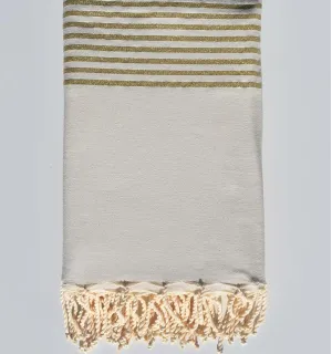 Fouta gigante blanco crema con lurex dorado Fouta Tunisia - 2