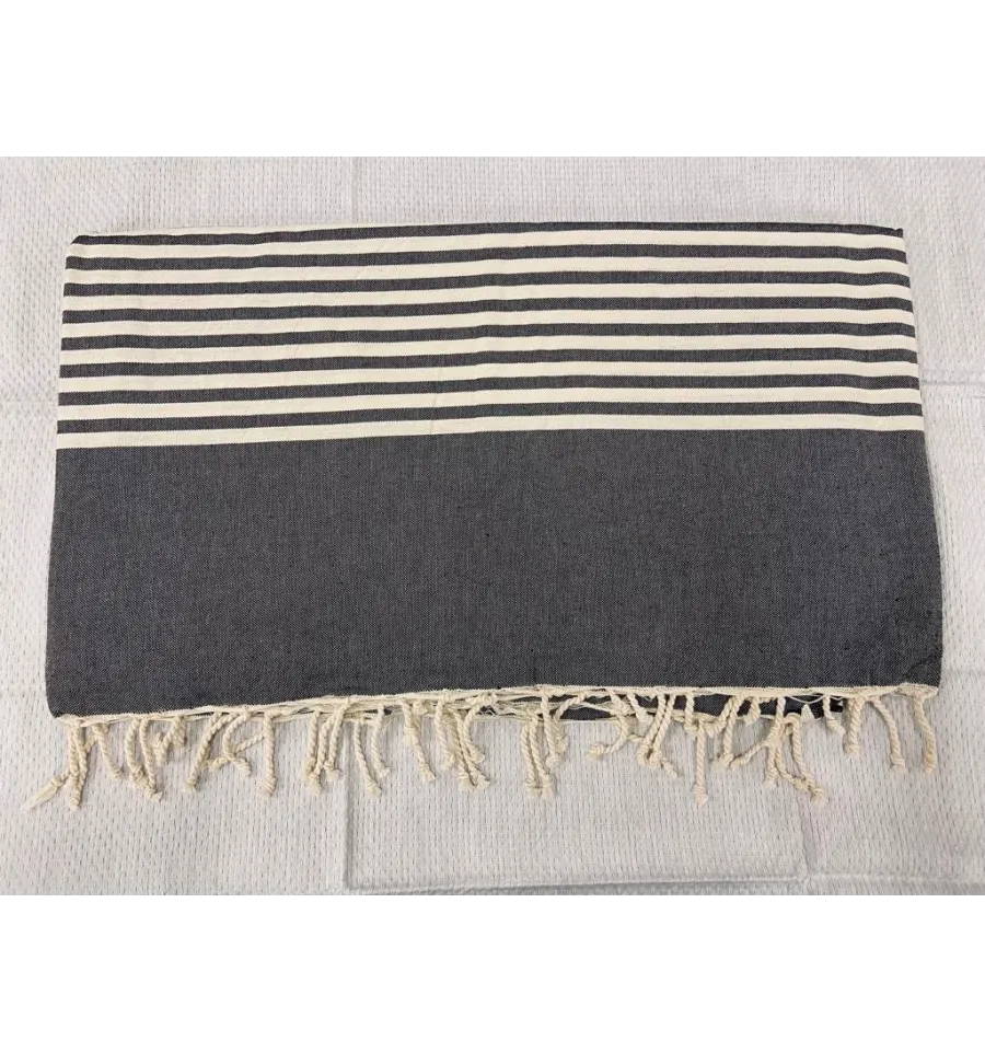 Fouta gigante gris negro 2,3 m * 2,8 m  - 1