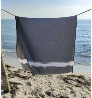 Toalla de playa Fouta gris medio Fouta Tunisia - 1 2