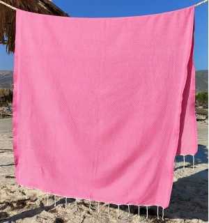 Fouta Toalla de playa unido chicle rosa Fouta Tunisia - 1