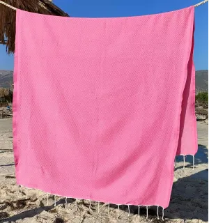 Fouta Toalla de playa unido chicle rosa Fouta Tunisia - 1