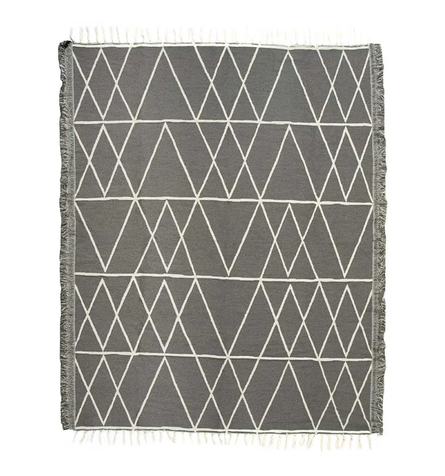 Alfombra gris acero Fouta Tunisia - 1