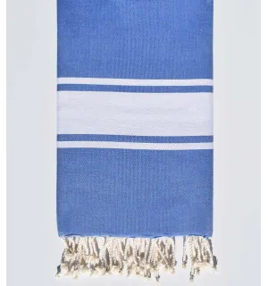 Fouta jean azul tejido liso Fouta Tunisia - 1