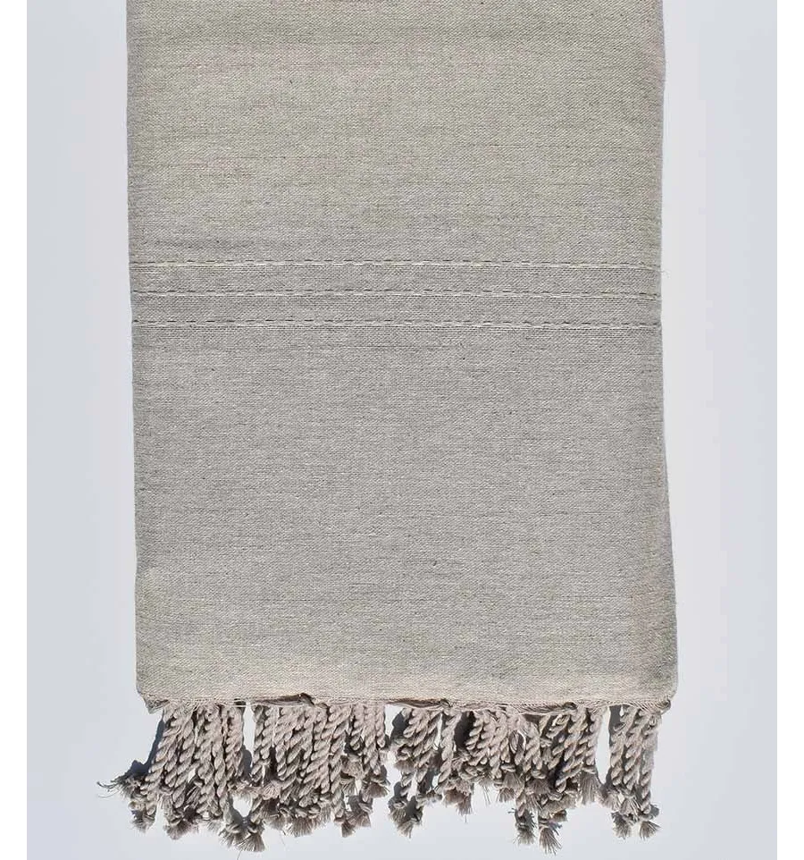 Toalla de playa gigante beige muy claro Fouta Tunisia - 1