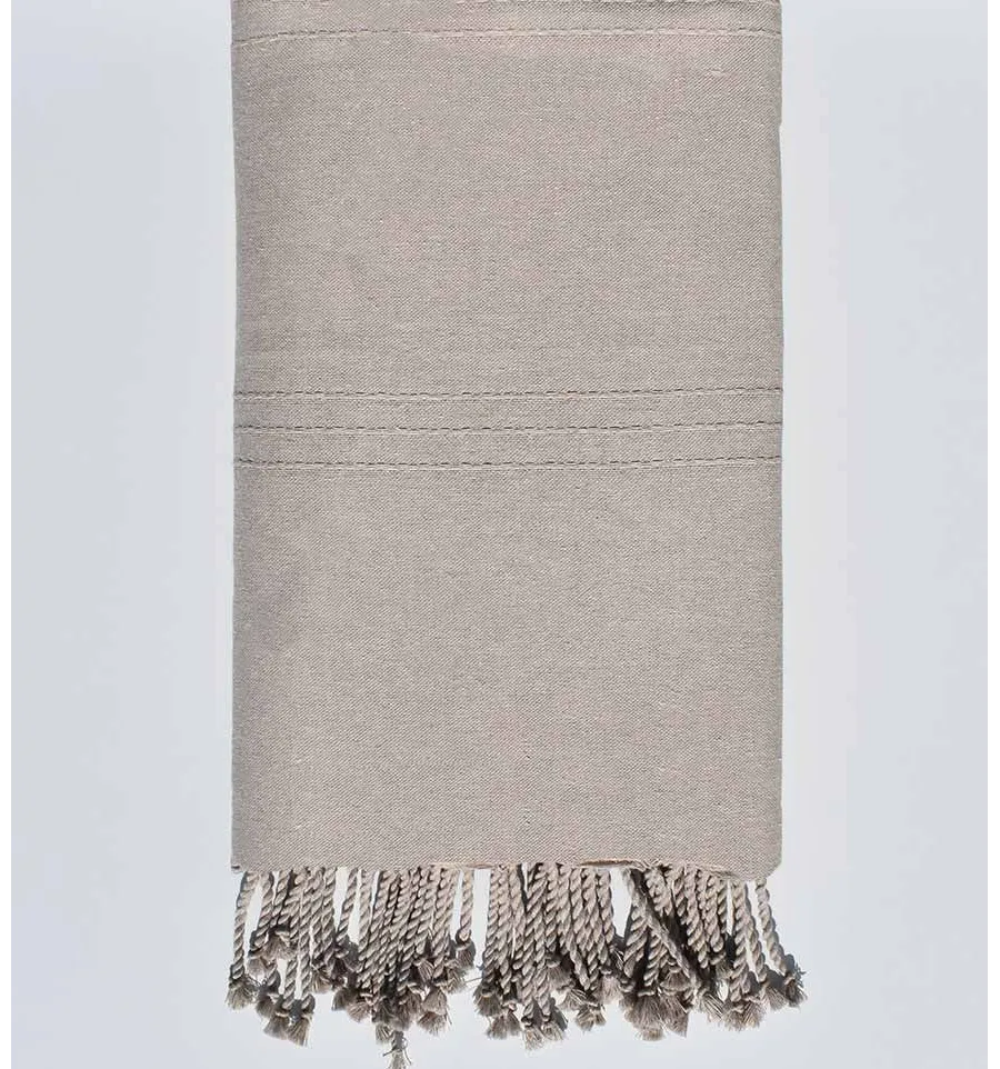 Toalla de playa gigante beige medio Fouta Tunisia - 1