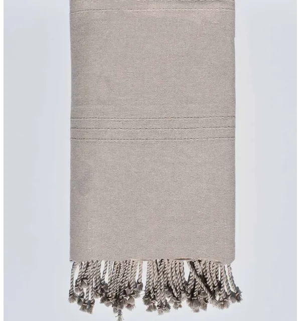 Toalla de playa gigante beige medio Fouta Tunisia - 1