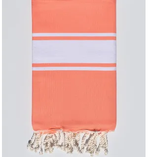 Toalla de playa plato rosa Coral Fouta Tunisia - 1