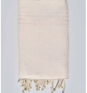 Tiro blanco crema mediano 1,5 m * 2,5 m Fouta Tunisia - 1