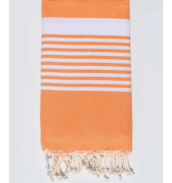 Toalla de playa gigante naranja claro 2m / 2m Fouta Tunisia - 1