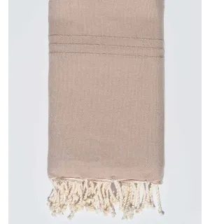 Grande toalla de playa beige topo claro1,5m*2,5m Fouta Tunisia - 1