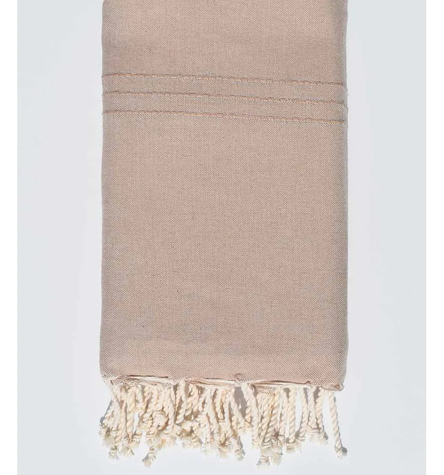 Grande toalla de playa beige topo claro1,5m*2,5m Fouta Tunisia - 1