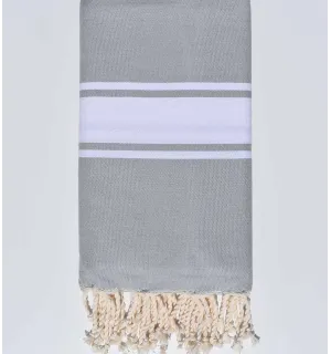 Toalla de playa gigante azul gris 1.90m*2m Fouta Tunisia - 1