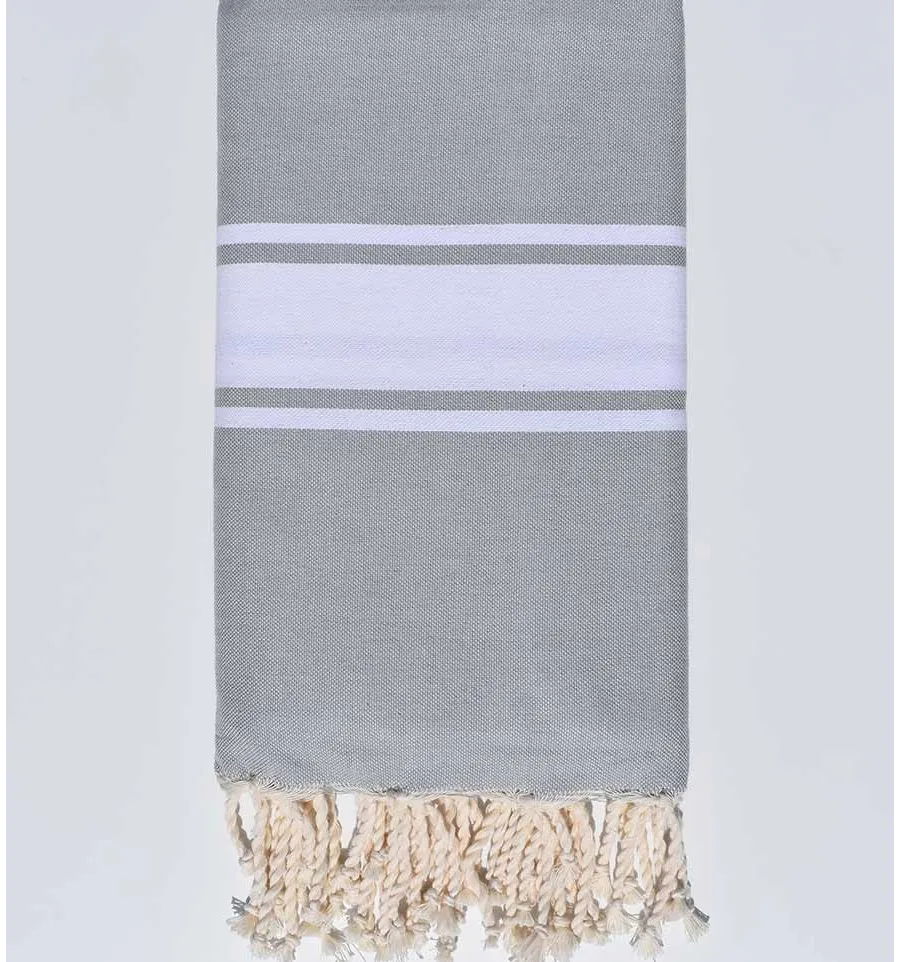 Toalla de playa gigante azul gris 1.90m*2m Fouta Tunisia - 1