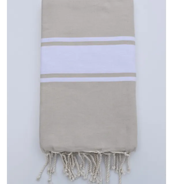 Toalla playa beige claro Fouta Tunisia - 1