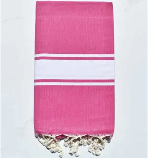 Toalla de playa rosa magenta oscuro Fouta Tunisia - 1