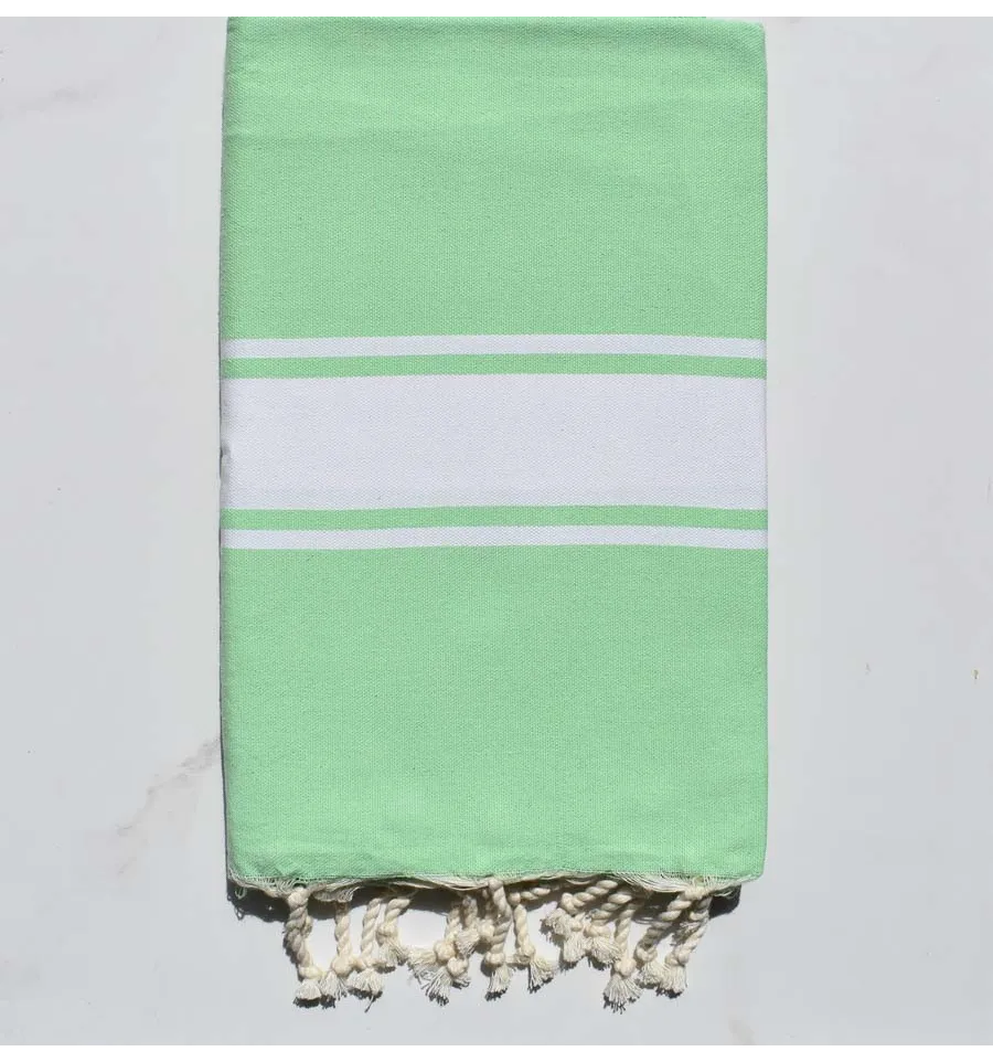 Toalla de playa verde jade Fouta Tunisia - 1