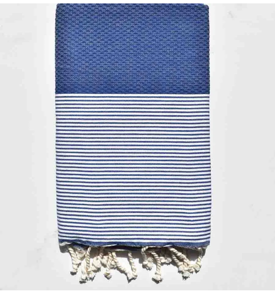 Toalla de playa nido de abeja Duke blue Fouta Tunisia - 1