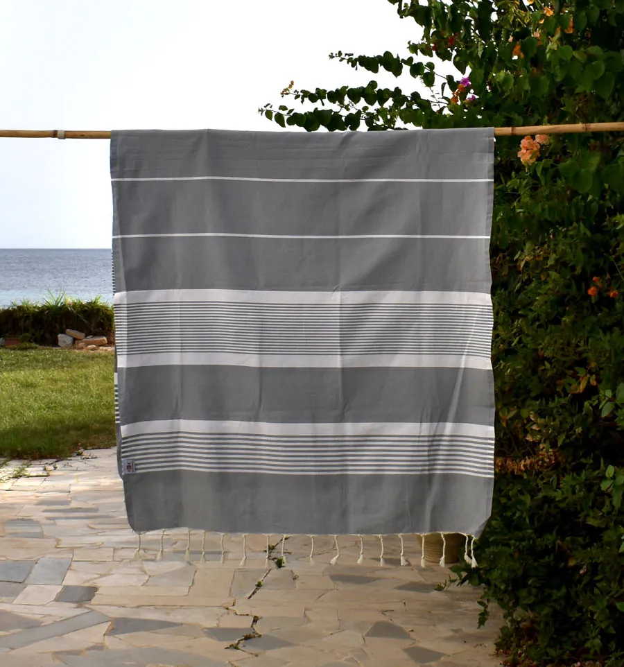 Fouta Arturo gris medio Fouta Tunisia - 1