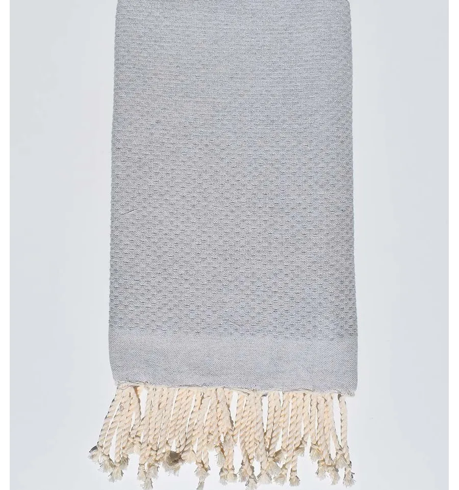 Fouta Toalla de playa unido gris claro Fouta Tunisia - 1