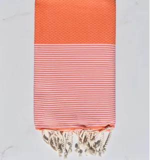 Toalla de playa  naranja pastel claro Fouta Tunisia - 1