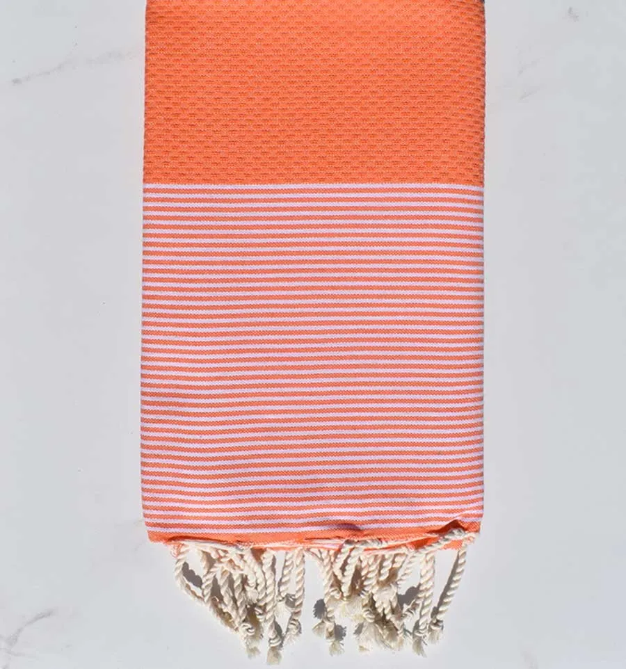 Toalla de playa  naranja pastel claro Fouta Tunisia - 1