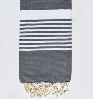 Fouta arthur gris pizarra Fouta Tunisia - 1