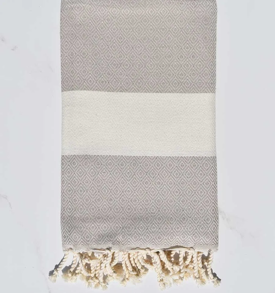 Toalla de playa Diamante beige Fouta Tunisia - 1