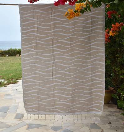 Toalla de playa Hawaii Beige Fouta Tunisia - 1